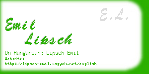 emil lipsch business card